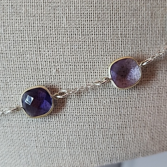 NRT Purple Faux Amethyst Faux Bead Necklace - Picture 2 of 6